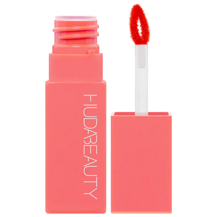 HUDA BEAUTY Lip Blush Cream Lip & Cheek Stain Color: Coral Kiss - sheer coral