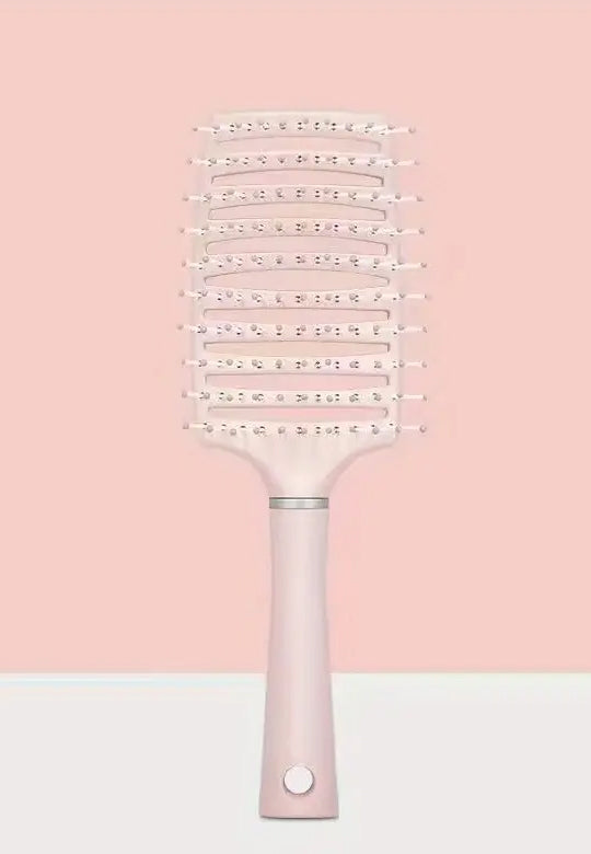 Vented Hair Detangling Brush - Uncharged Massage Comb for All Hair Types - Scalp-Friendly Dry Hair Brush for Daily Use-Color Pink