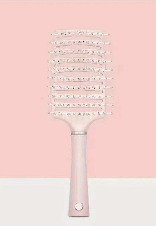 Vented Hair Detangling Brush - Uncharged Massage Comb for All Hair Types - Scalp-Friendly Dry Hair Brush for Daily Use-Color Pink