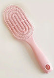 Versatile Detangling Hair Brush For All Hair Types - Gentle On Wet Or Dry, Curly & Straight Hair - Durable Plastic Bristles With Abs Handle Hair Brush For Women Hair Straightener Brush Color Pink