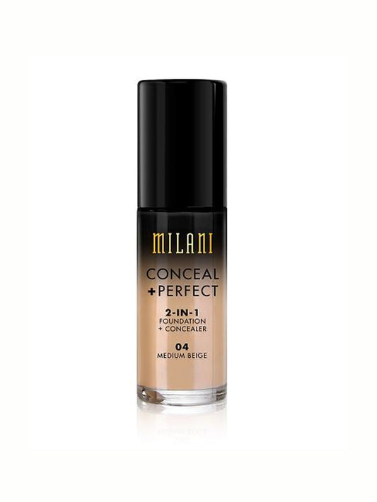 Milani Conceal + PerfectT 2-IN-1 Foundation Shade 04 Medium Beige