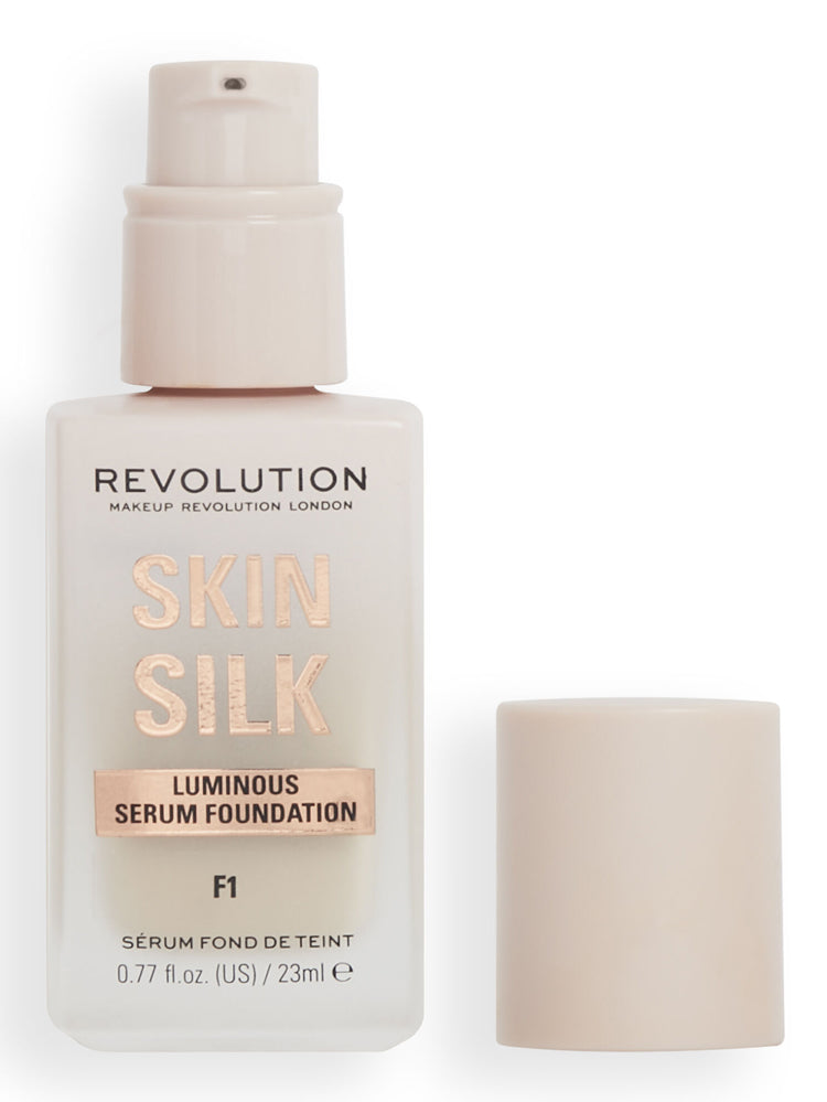 Makeup Revolution Skin Silk Serum Foundation F1-For fair skin tones with a yellow undertone