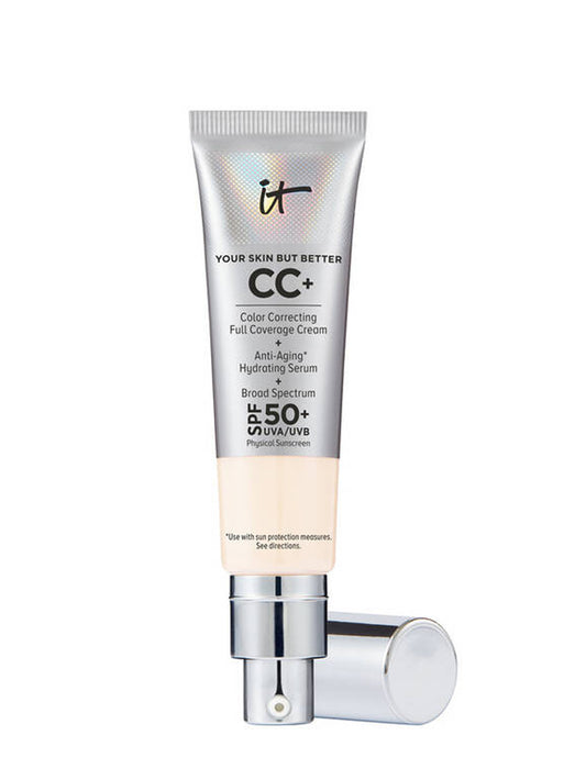 IT COSMETICS CC+ CREAM FULL-COVERAGE FOUNDATION WITH SPF 50+ SHADE FAIR PRORCELAIN
