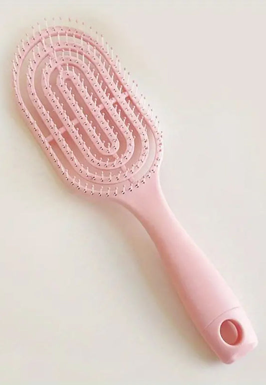 Versatile Detangling Hair Brush - Easy-To-Use, Perfect For All Hair Types, Wet Or Dry-Color Pink