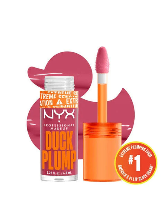NYX DUCK PLUMP HIGH PIGMENT PLUMPING LIP GLOSS 09-STRIKE A ROSE (DUSTY ROSE)
