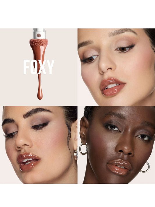 Huda Beauty FAUX FILLER Extra Shine Lip Gloss Shade Foxy