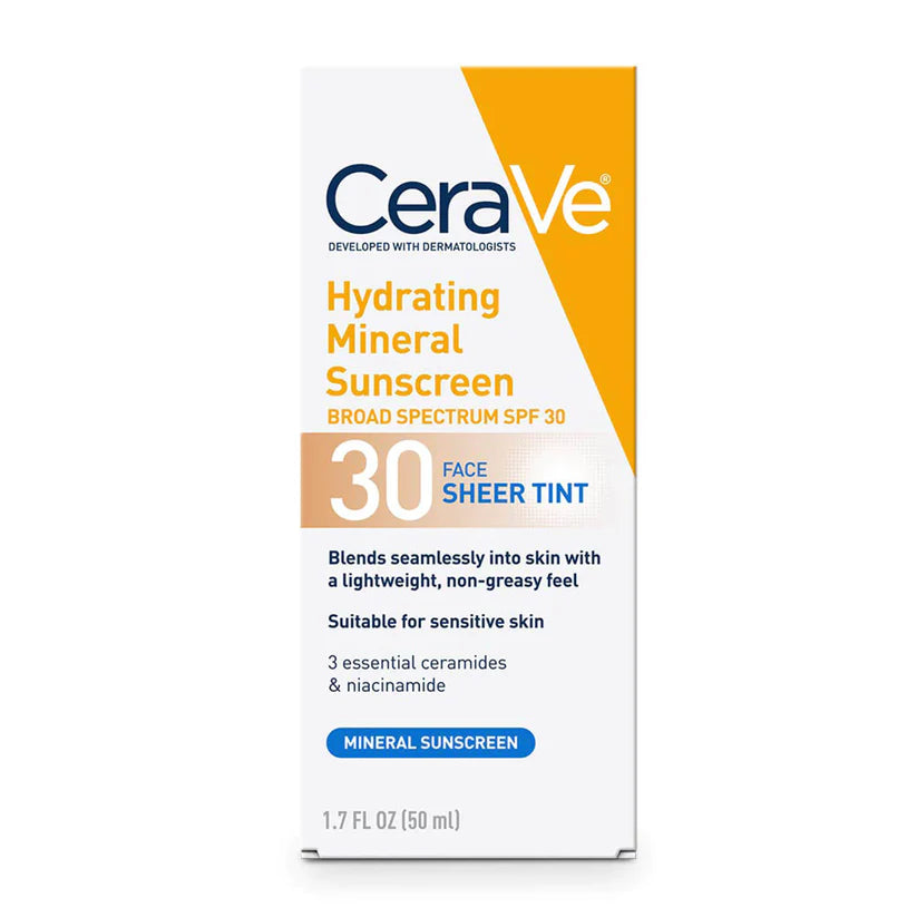 CeraVe Hydrating Mineral Sunscreen with Sheer Tint SPF 30, 50ml