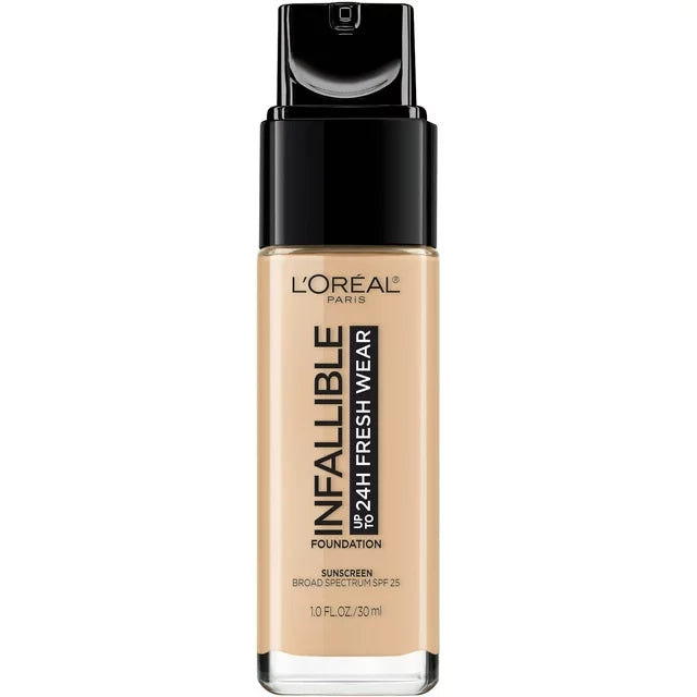 L'Oreal Paris Infallible Fresh Wear 24 Hr Liquid Foundation Makeup, 425 Linen