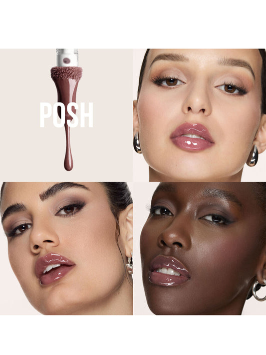 Huda Beauty FAUX FILLER Extra Shine Lip Gloss Shade Posh