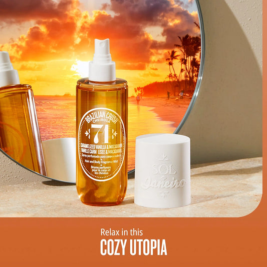 Sol De Janeiro Brazilian Crush Cheirosa 71 Perfume Mist 90 ml Caramelized Vanilla & Toasted Macadamia Hair & Body Perfume Spray