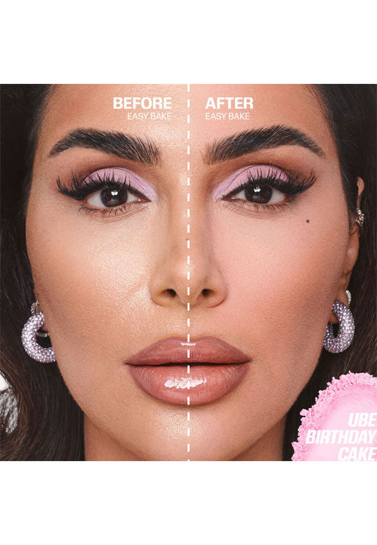 Cake Setting Powder Huda Beauty Easy Bake Loose Baking & Setting Powder Ube Birthday Cake ...