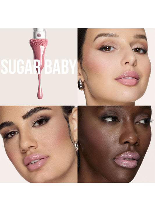 Huda Beauty FAUX FILLER Extra Shine Lip Gloss Shade Sugar Baby