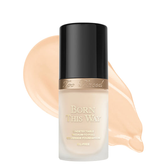 Too faced Born This Way shade  SWAN (Very Fair with Neutral Undertones) Flawless Coverage Natural Finish Foundation
Undetectable, Flawless Coverage Foundation