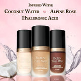 Too faced Born This Way shade  SWAN (Very Fair with Neutral Undertones) Flawless Coverage Natural Finish Foundation
Undetectable, Flawless Coverage Foundation