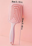 Nylon Bristle Finishing Hair Brush Detangling Comb for Normal Hair Types - Hollow Out Wet or Dry Hairdressing Brush-Color Purple