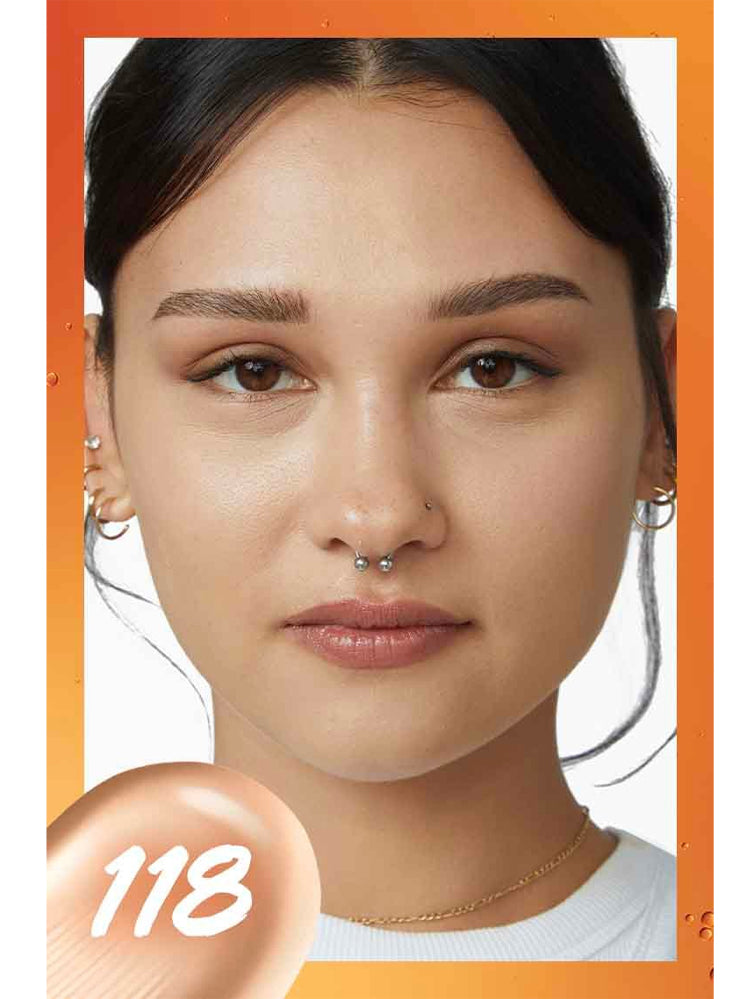 MAYBELLINE SUPER STAY UP TO 24HR SKIN TINT WITH VITAMIN C SHADE 118- Light with Warm Undertones