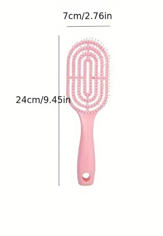 Versatile Detangling Hair Brush - Easy-To-Use, Perfect For All Hair Types, Wet Or Dry-Color Pink