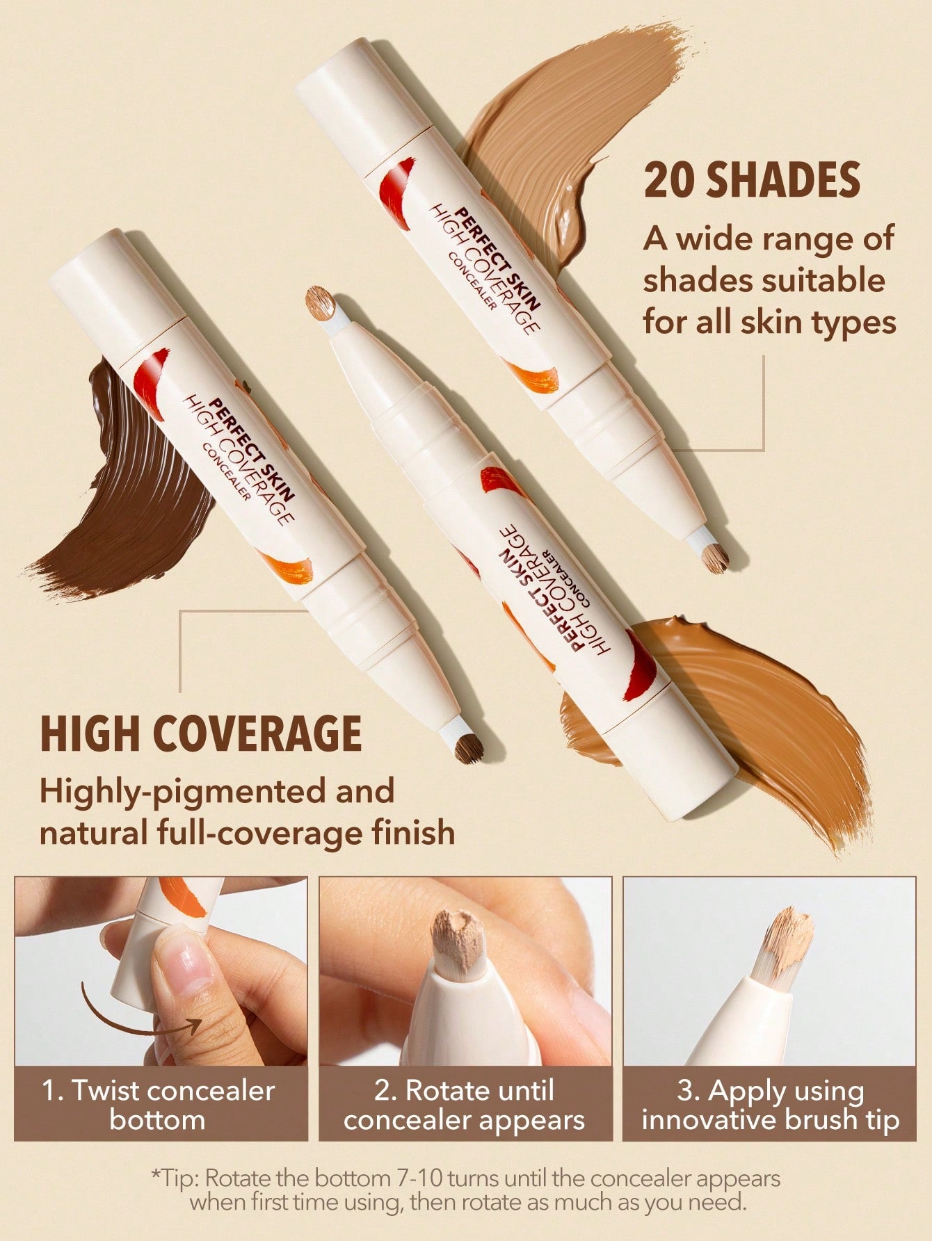 Sheglam Perfect Skin High Coverage Concealer Shade Linen