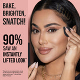 Huda Beauty Easy Bake and Snatch Pressed Brightening and Setting Powder Shade Cherry Blossom Cake (Fair to Medium skin tones with bold pink undertones)
