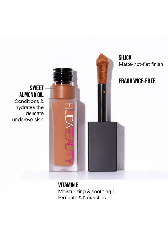 HUDA BEAUTY #FauxFilter Luminous Matte Buildable Coverage Crease Proof Concealer- 2.7N Coconut Flakes