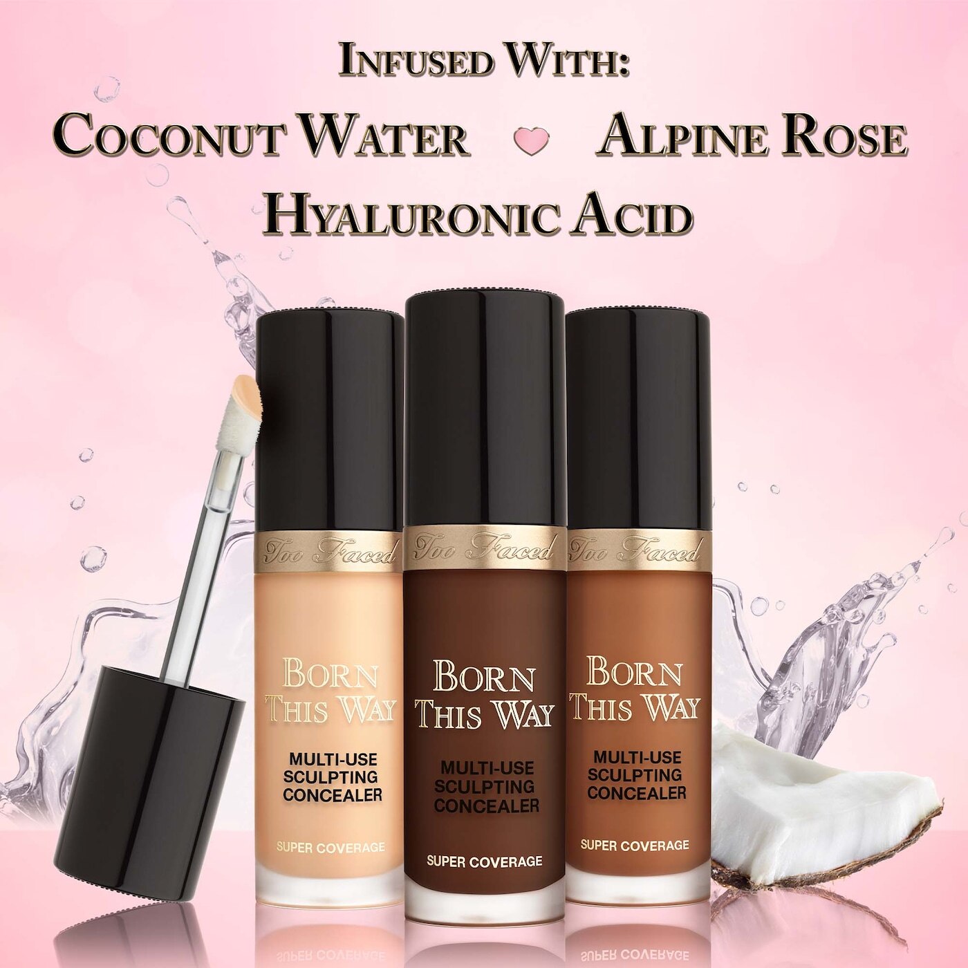 Too Faced Born This Way Super Coverage Multi-Use Concealer Shade Shortbread ,(Very Light with Golden Undertones)