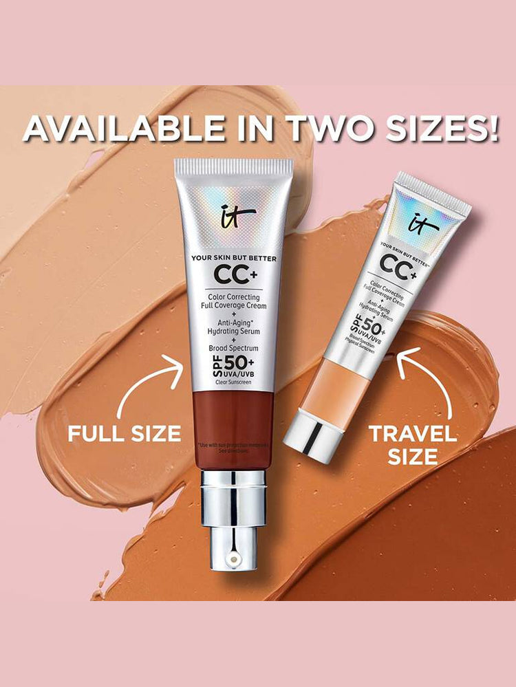 IT COSMETICS CC+ CREAM FULL-COVERAGE FOUNDATION WITH SPF 50+ SHADE FAIR PRORCELAIN