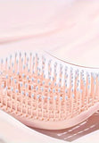 Nylon Bristle Finishing Hair Brush Detangling Comb for Normal Hair Types - Hollow Out Wet or Dry Hairdressing Brush-Color Purple