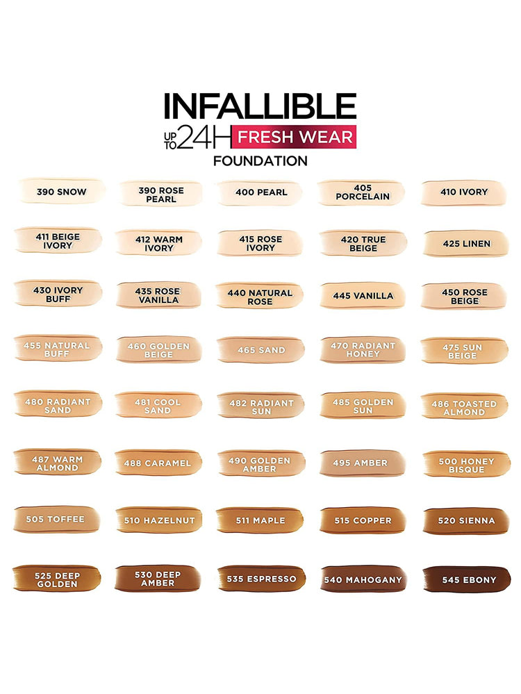 L'Oreal Paris Makeup Infallible Up to 24 Hour Fresh Wear Foundation,  420 True Beige