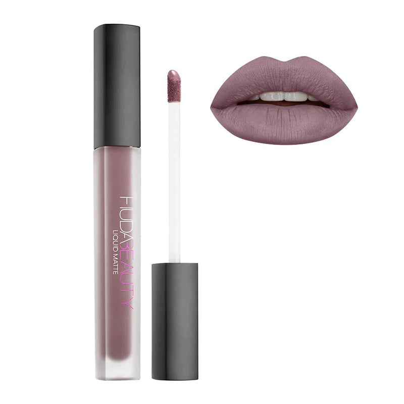 Huda Beauty Liquid Matte Ultra-Comfort Transfer-Proof Lipstick, Muse, Muted Rose 5ml