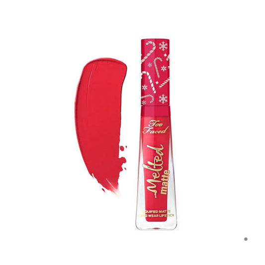Too faced melted matte liquified matte long wear lipstick shade CANDY CANE WITHOUT BOX MINI