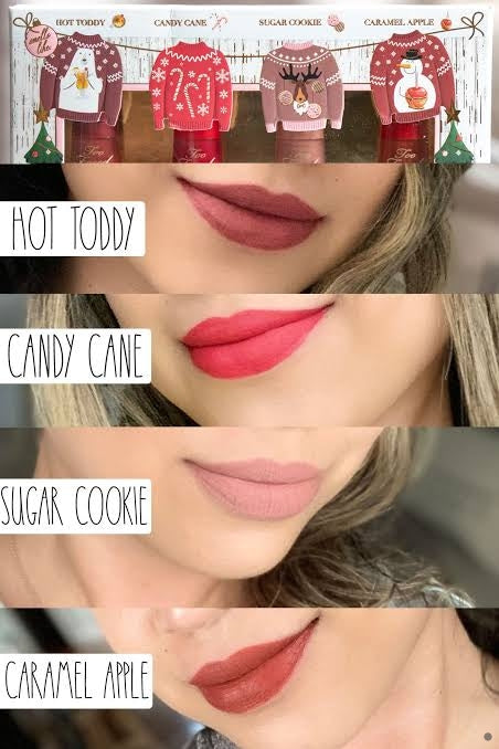 Too faced melted matte liquified matte long wear lipstick shade CANDY CANE WITHOUT BOX MINI