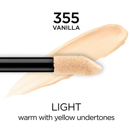 L'Oreal Paris Infallible Full Wear Concealer, Full Coverage, vanilla 355 (warm with yellow undertones) 0.33 fl oz