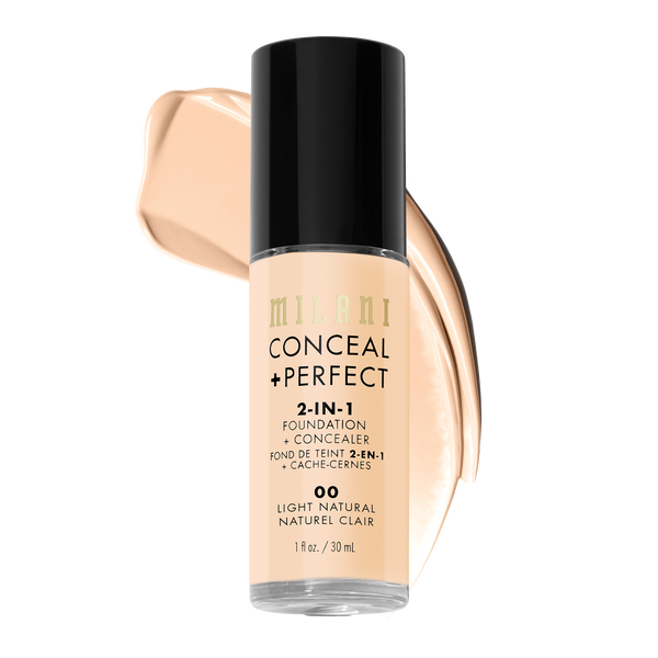 Milani CONCEAL + PERFECT 2-IN-1 FOUNDATION AND CONCEALER 00 Light Neutral (Fair with Warm Peach undertone)