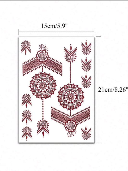 Temporary henna / mehandi tattoo design J1352
