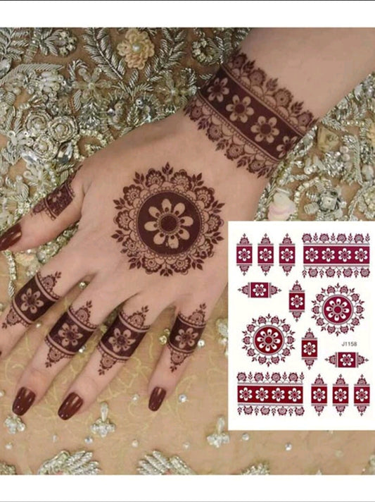 Temporary henna / mehandi tattoo design J1158