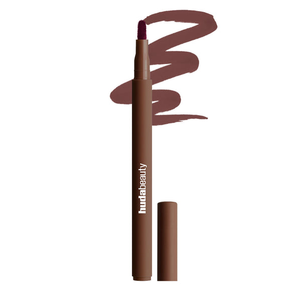 Huda beauty Lip Contour Lip Stain For 12-Hour Wear Rich Brown