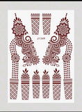 Temporary henna / mehandi tattoo design J1349 two sides