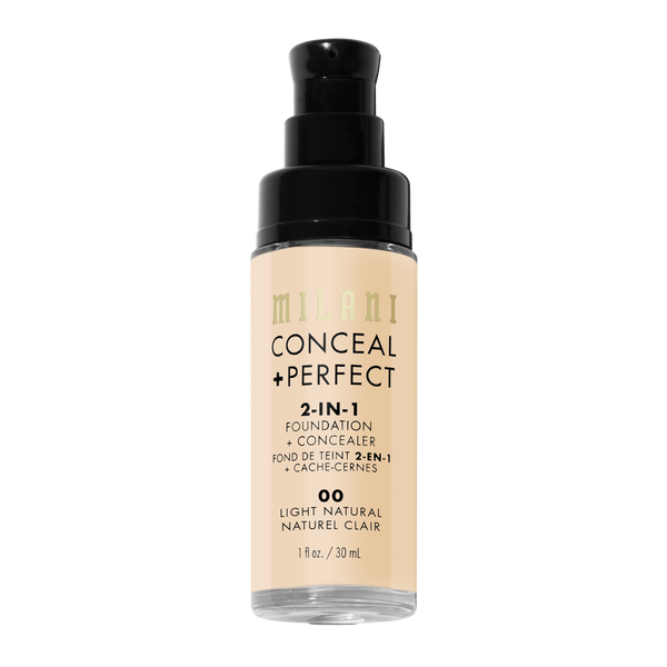 Milani CONCEAL + PERFECT 2-IN-1 FOUNDATION AND CONCEALER 00 Light Neutral (Fair with Warm Peach undertone)