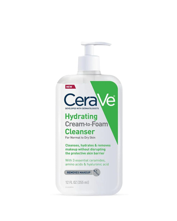Cerave Hydrating Cream-to-Foam Cleanser 355ml/ 12oz