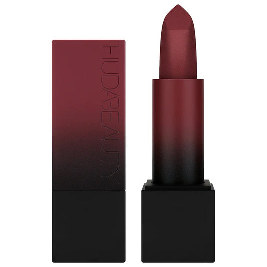 Huda Beauty Power Bullet Matte Lipstick Ladies Night A Badass, Bold Burgundy (Warm Toned)