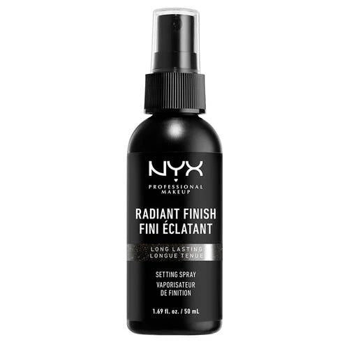 NYX RADIANT FINISH SETTING SPRAY WITH WARM-TONED MICROPEARLS