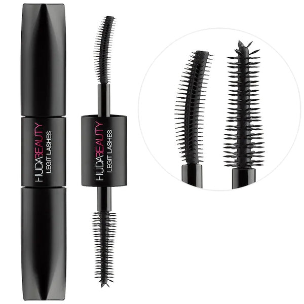 Huda Beauty Mini LEGIT LASHES Double-Ended Volumizing and Lengthening Mascara