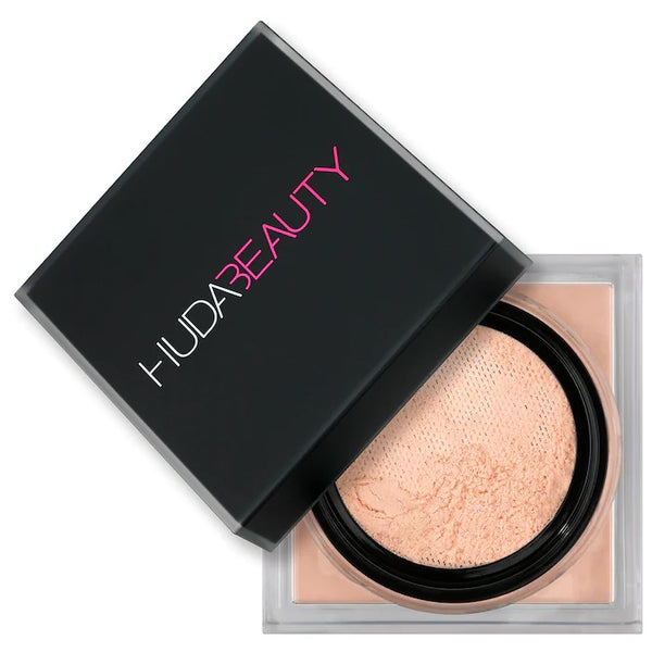 Huda beauty easy bake loose powder Cupcake - Fair to Light Skin Tones. Pink Undertones Brighten and Disguise Under-Eye Darkness Loose Baking _ Setting Powder