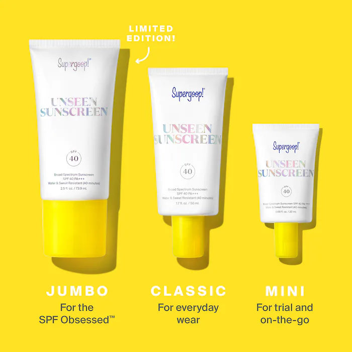 Supergoop!
Unseen Sunscreen SPF 40 PA+++ 15ml trial size